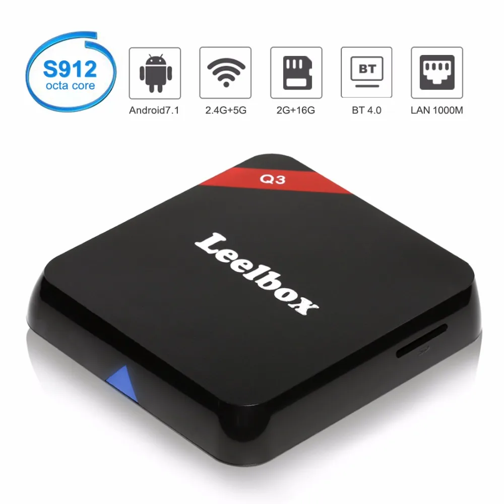 

Leelbox Q3 TV BOX Android 7.1 iptv spain italy arabic indian turkey Install fire IPTV free 2900 channls