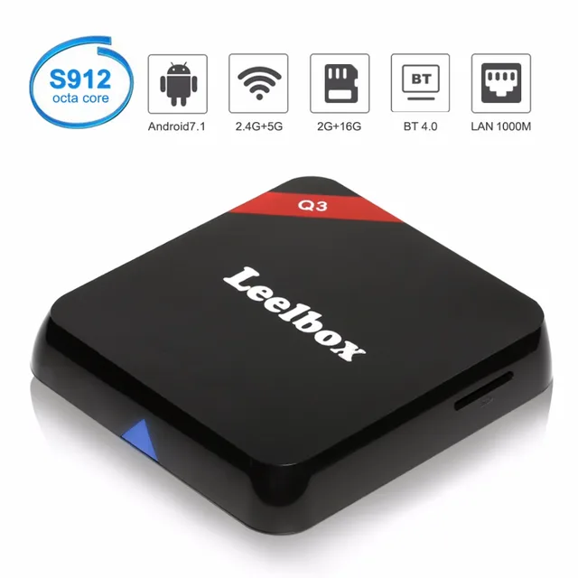 Cheap  Leelbox Q3 TV BOX Android 7.1 iptv spain italy arabic indian turkey Install fire IPTV free 2900 channls