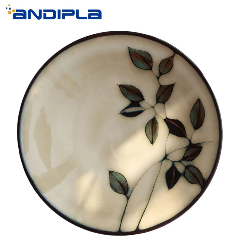 

Retro Japanese Style Ceramics Dinner Plate Tableware Sushi Snack Dish Rice Bowl Creative Hand Painted Crafts Kitchen Accessories
