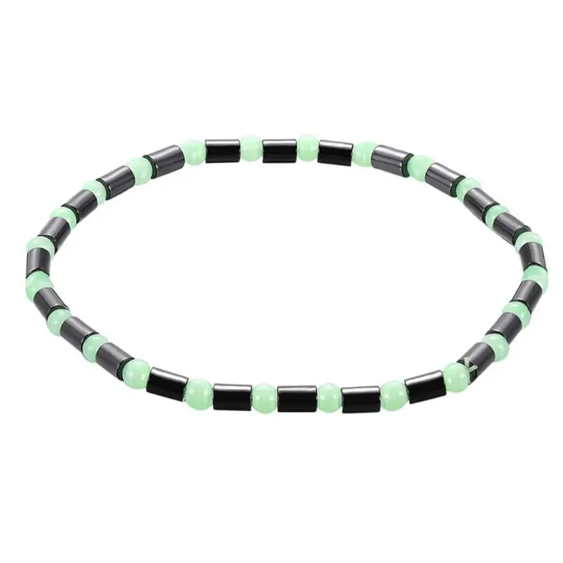 1Pc Weight Loss Round Black Stone Magnetic Therapy Anklet Health Care Magnetic Hematite Stretch Anklet For Men Women Jewelry 14 1Pc Weight Loss Round Black Stone Magnetic Therapy Anklet Health Care Magnetic Hematite Stretch Anklet For Men Women Jewelry 14