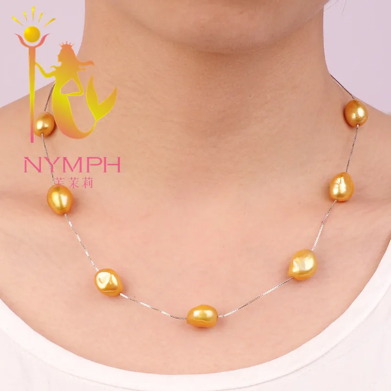 NYMPH 925 пробы серебряные жемчужные украшения чистые натуральные пресноводные