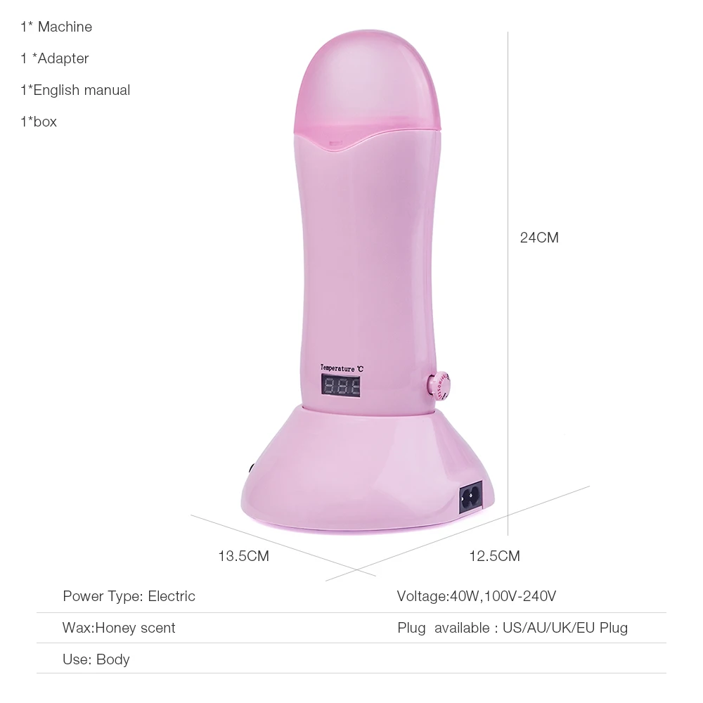  Roll On Adjusted Temperature Mini SPA Wax Electric Cartridge Depilatory Wax Heater Waxing Warmer Ma