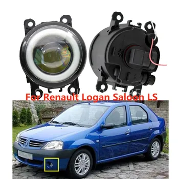 

2pcs/lot Car Accessories 90mm Angel eye + LED Fog Lamps For Renault Logan Saloon LS 2004-2015 For Renault Trafic 2.5L L4 Diesel