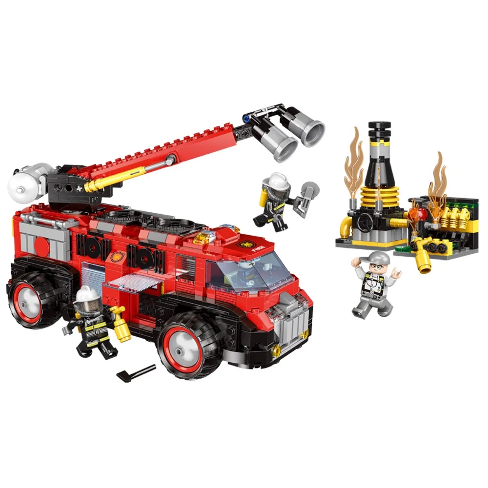 

New Arrival Xingbao Fire Control Building Blocks Fire Fighting Blocks with Pumper Firemen Compatible with LegoINGlys Blocks Toys