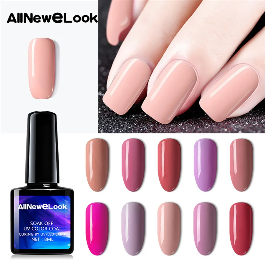 

AllNeweLook 8ML Gel Polish UV LED Nail Varnish For Manicure Gel Lacquer Semi Permanent Gel Paint Nail Art DIY Design Tools