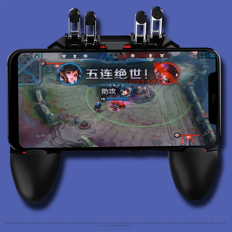 PUBG Controller Turnover Button Gamepad PUBG Joystick for iOS Android Phone 6 Finger Operating Peri