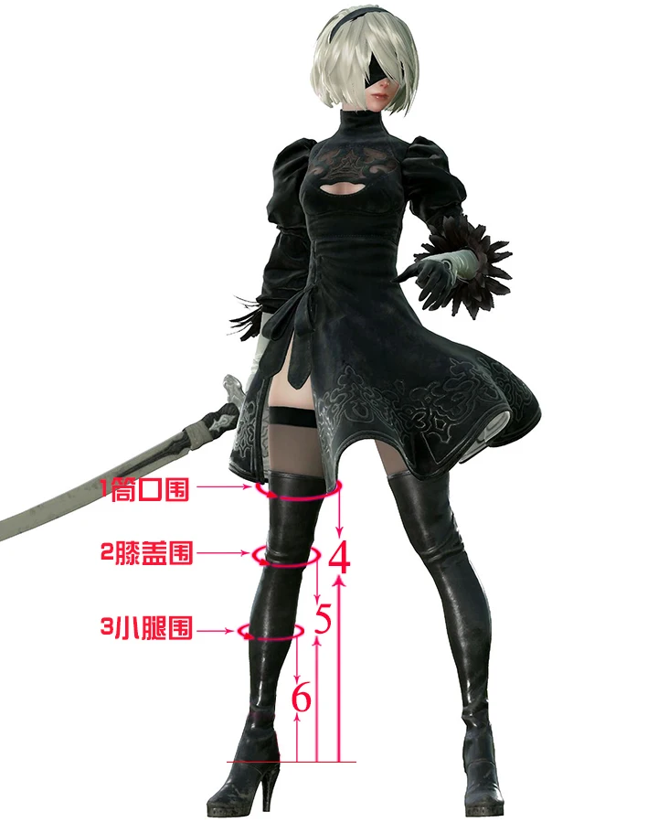 Nier automatas automata 2b косплей сапоги костюм nier_automata a2 nier S 9 s обувь Хэллоуин костюмы для