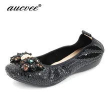 Женская обувь; модные женские туфли на плоской подошве со стразами и бантом; весенние Лоферы без застежки; женская обувь на плоской подошве с круглым носком; женская обувь на плоской подошве; цвет черный, синий; RX155