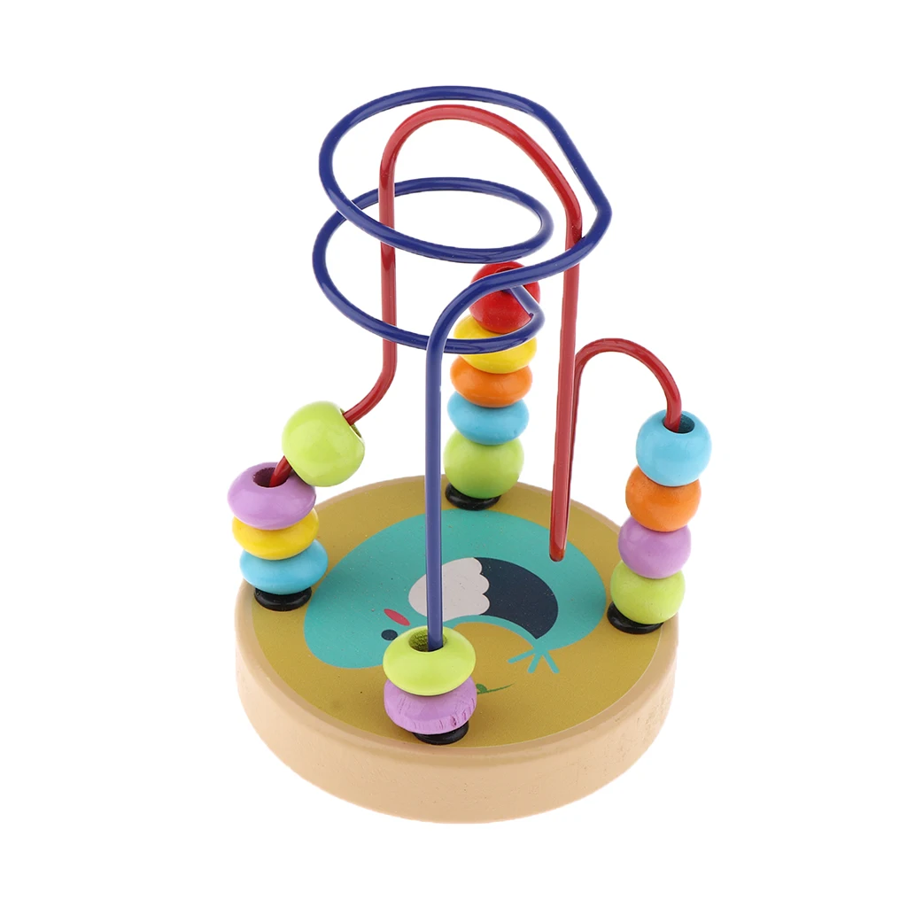 Baby Counting Circle Bead Abacus Toddlers Classic Wooden Beads Maze Roller Coaster Early Educational Toys Gift