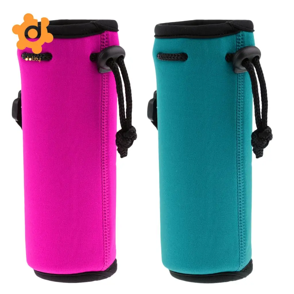 2Pcs Water Bottle Holder, Insulated Neoprene Water Bottle Cooler Cover Sleeve Tote Bag for Kids Children Women Men Biker