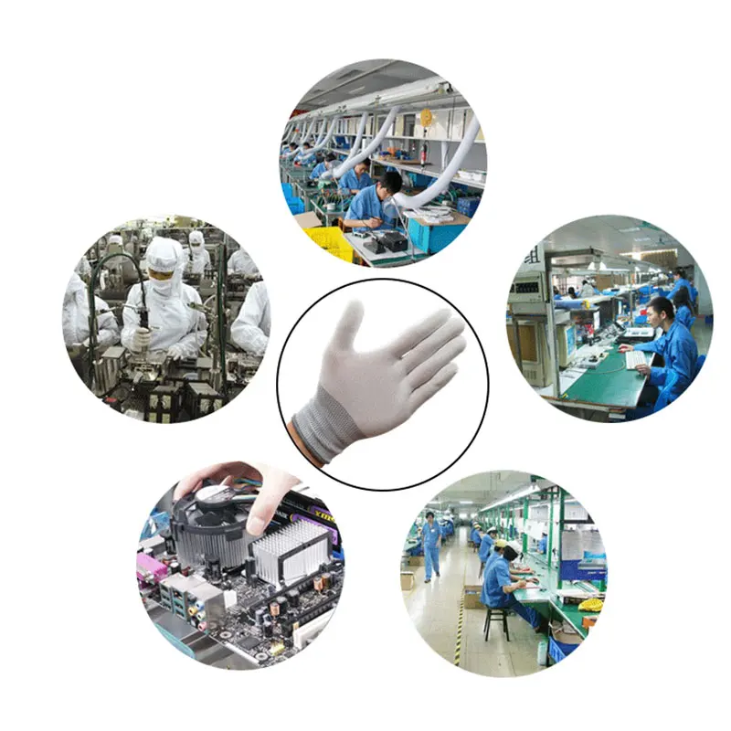 Anti-static ESD Gloves PU Coated Finger Palm for PC Computer Electronic Work Repair Tools Anti Skid Gloves (5)