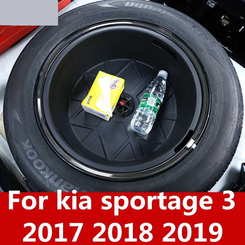 

For kia sportage 3 2017 2018 2019 Trunk spare tire storage box change device box debris storage box decoration car Accessories