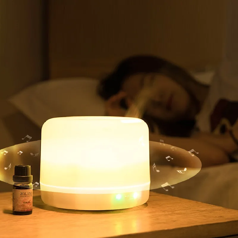 

New Bluetooth Speaker Aromatherapy Light Color LED Bedside Table Lamp Humidifier Bedside Light Wireless Bluetooth Holiday Gift