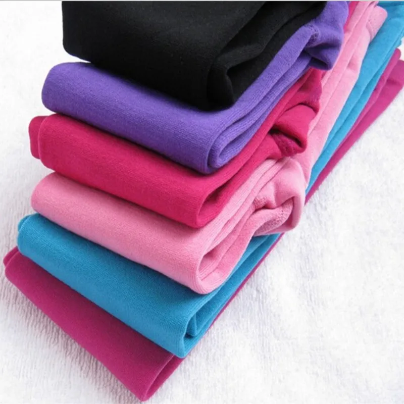 

Children Pants 3-9 year Autumn And Winter Girls Leggings Plus Velvet To Keep Warm Candy Colors Kids Leggings For Girls