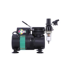 OPHIR Air Compressor for Hobby Model Two Fans Mini Air compressor Body Paint Temporary Tattoo Nail Art Food Coloring AC049 OPHIR Air Compressor for Hobby Model Two Fans Mini Air compressor Body Paint Temporary Tattoo Nail Art Food Coloring AC049
