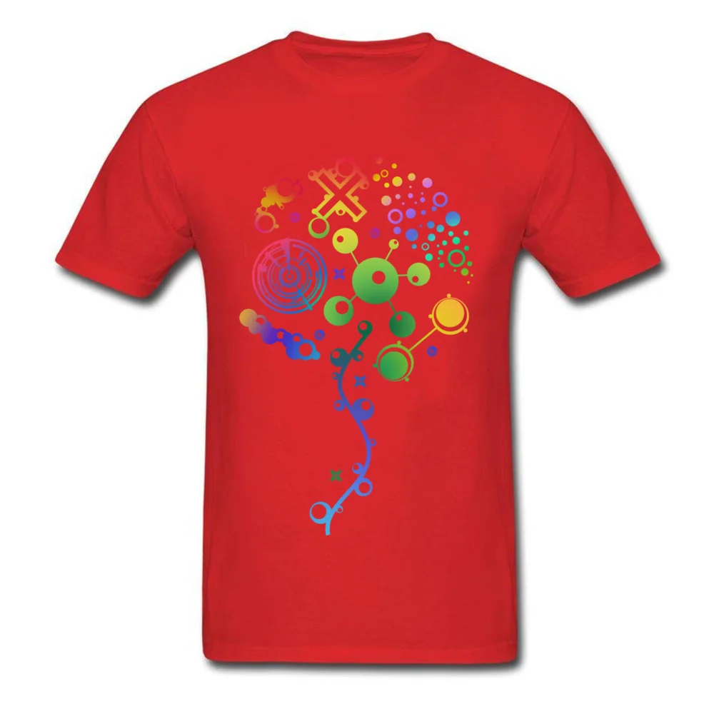 Tree Simple Style ostern Day Pure Cotton Crew Neck Men Tops Shirt Casual T Shirt Cute Short Sleeve Top T-shirts Tree red