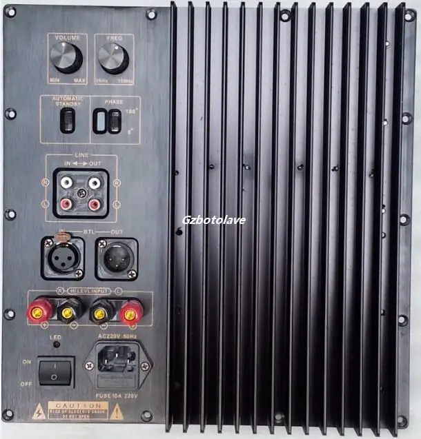 Super power 1000W active subwoofer amplifier board ,low pass filter