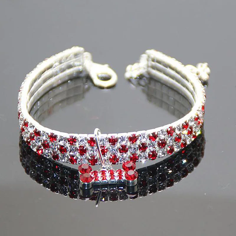 

Bling Rhinestone Dog Collar Alloy Crystal Puppy Pet Cat Collar Size S/M/L Collars Leashes For Little Dogs Mascotas Accessories 1