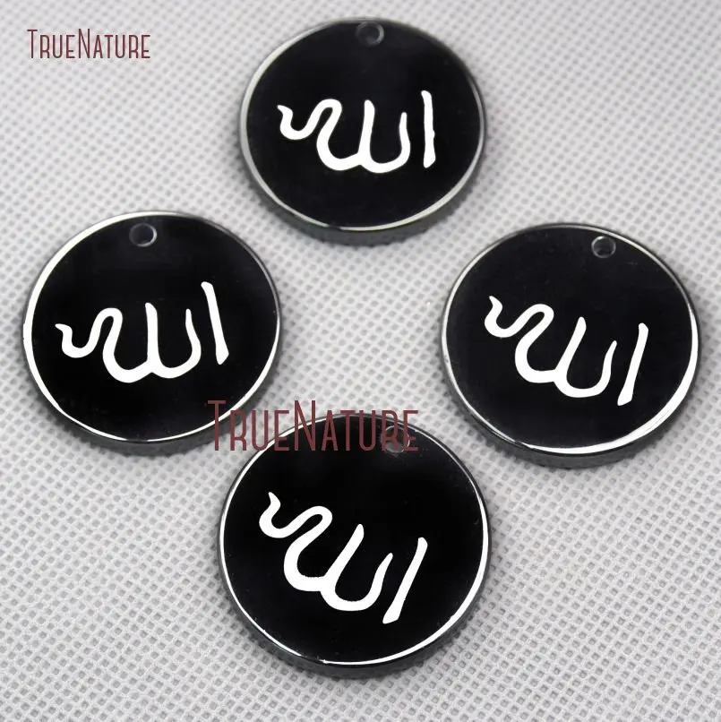 10 шт. кулон в виде Круга Allah из гематита 34 мм PM14911 | Украшения и аксессуары