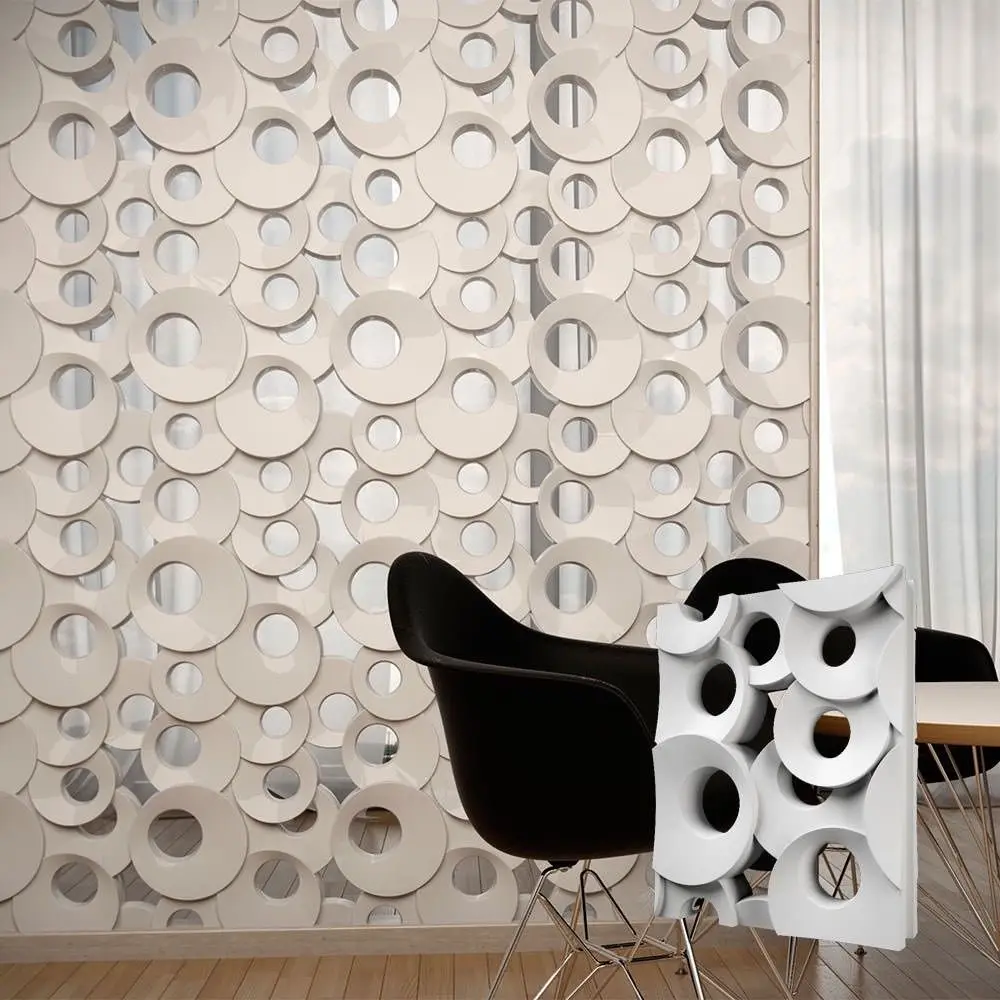 Puzzle de qualité en plastique moule de fabrication de 3d décor de mur incurvé 