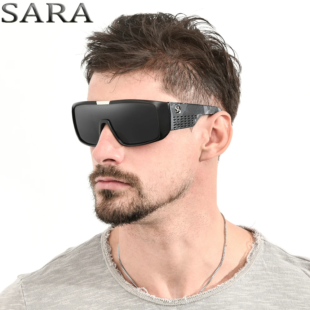 

SARA Brand Fashion Sunglasses Men Dragon Sport Goggle Mens Sun Glasses Women Designer Windproof Shield Plastic Frame UV400 Lens