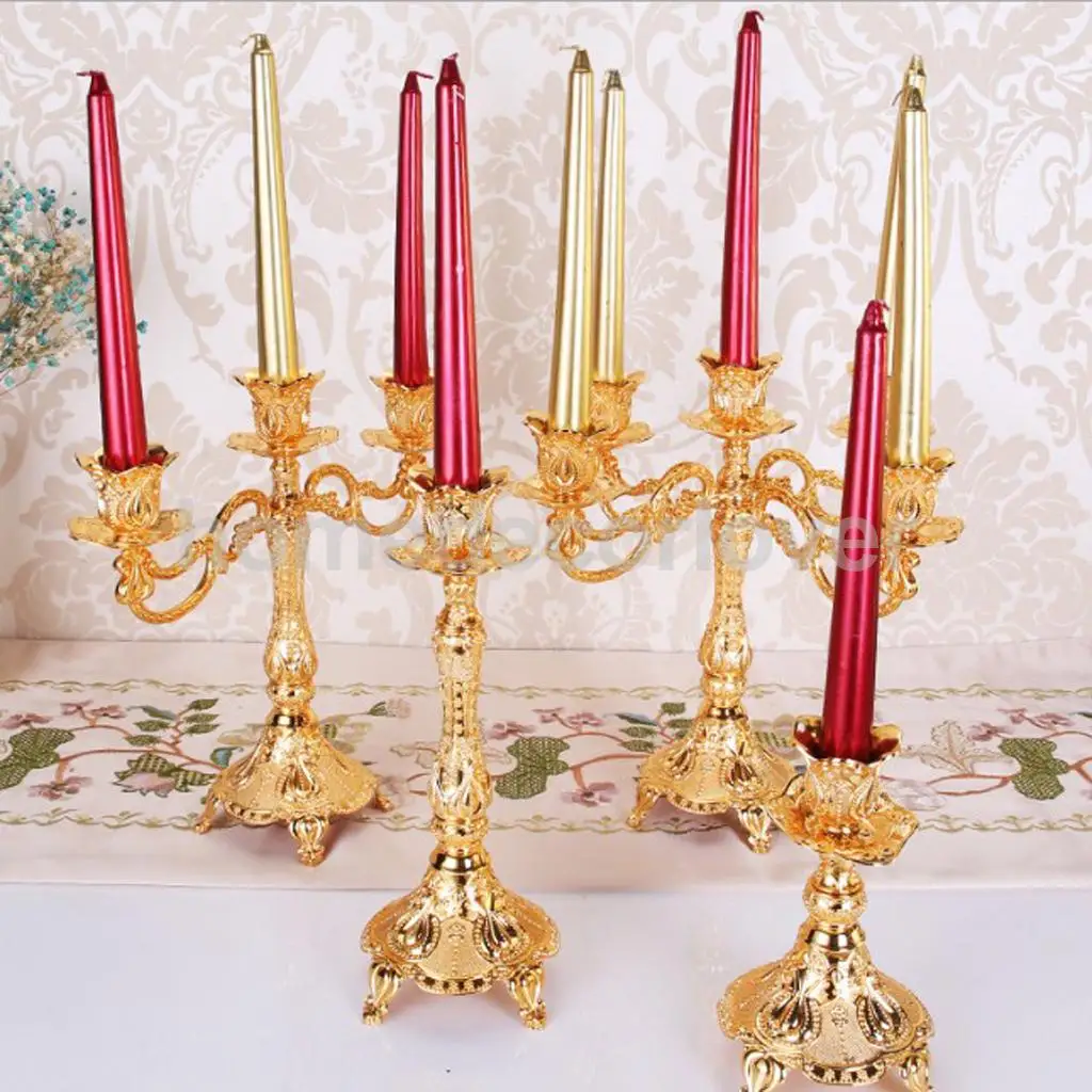 Antique Metal Vintage Tea Light Candle Holder Candlestick Wedding Home Church Table Dining Decoration Ornament	