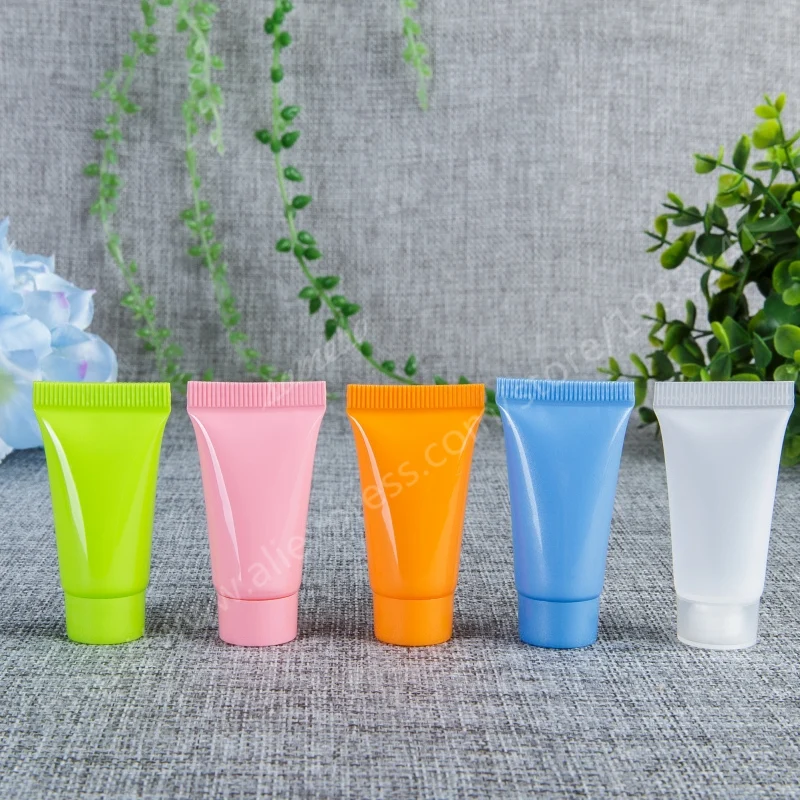 

100 x 5g Empty Mini PE Soft Cosmetic Soft Tube, Scrub hoses, squeeze bottles, 5cc Plastic Cosmetic Container