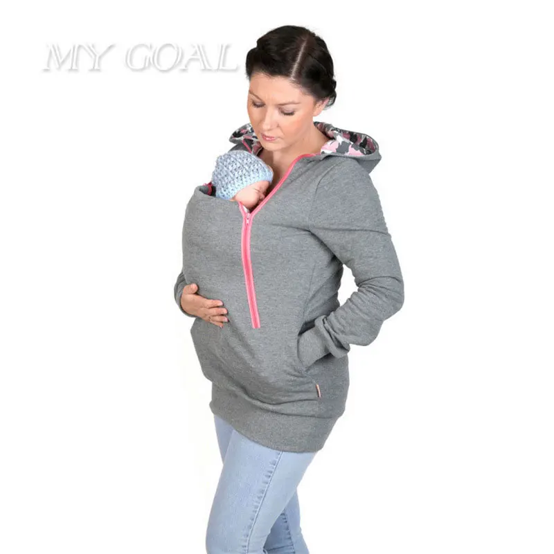 Fashion Style 3 in One Maternity Pregnancy Pregnant Woman Hoodies Carry Baby Sweatshirt Mom