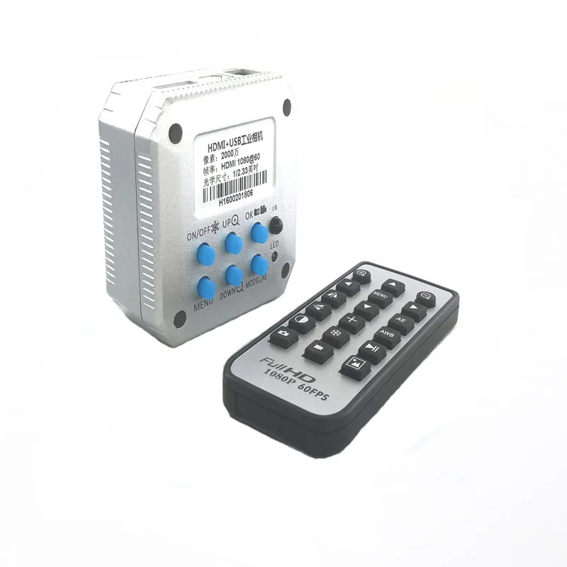 Afstandsbediening CMOS 20MP Full HD 1080 P 60FPS HDMI USB Output Industriële Vergrootglas zoom Microscoop Camera voor smartphone reparatie Afstandsbediening CMOS 20MP Full HD 1080 P 60FPS HDMI USB Output Industriële Vergrootglas zoom Microscoop Camera voor smartphone reparatie