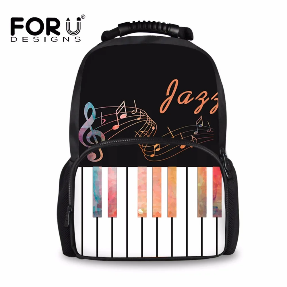

FORUDESIGNS Piano Music Notes Women Backpack Female Shoulder Bag Black Ladies Laptop Backpacks Students Teen Book Bag Best Gift