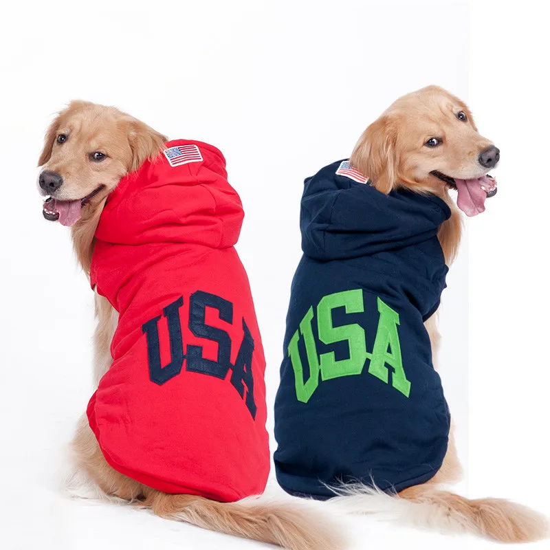 Large Dog Coat Jacket Hoodie Winter Big Dog Clothes Warm Pet Clothing