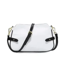 Белая женская сумка через плечо из натуральной кожи женская модная сумка через плечо женская твердая маленькая сумочка кошелек