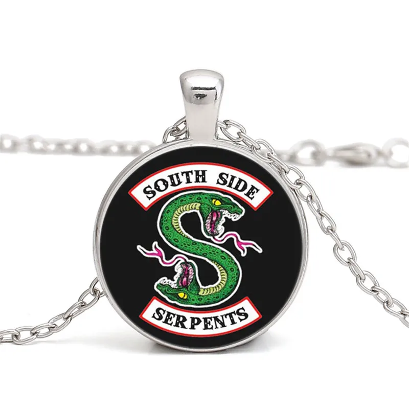 

HOT! New Fashion Riverdale Necklace Personalized Photo Glass Cabochon Long Chain Couple Necklaces Pendants Women Men Jewelry