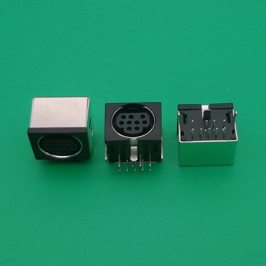

2pcs MD Housing Female DIN 9 Mini Pin S-video Adapter Socket Mini DIN Port Connector