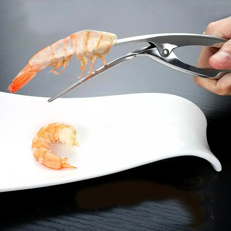 1x HOT Stainless Steel Prawn Peeler Shrimp Deveiner Peel Creative Kitchen Tools