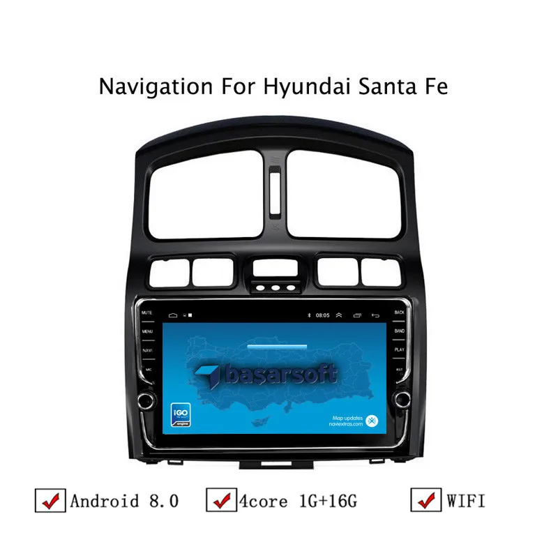 9 &quotAndroid 8 1 Автомобильный gps навигатор для hyundai Santa Fe 2006 2007 2008 2009 2010 2011-2015