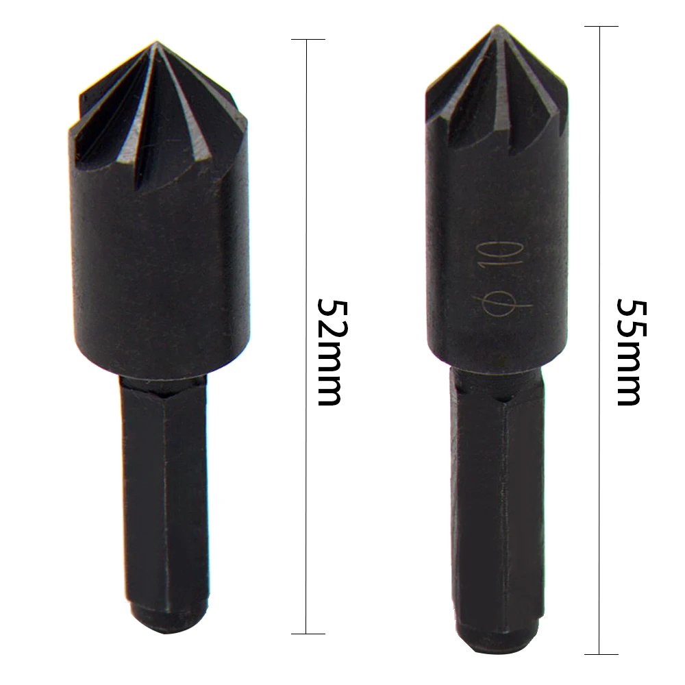 High Carbon Steel Drill Bit Chamfer Hex Handle Countersink Boring Set for Wood Soft Metal Quick Change Drill Chamfering Machine