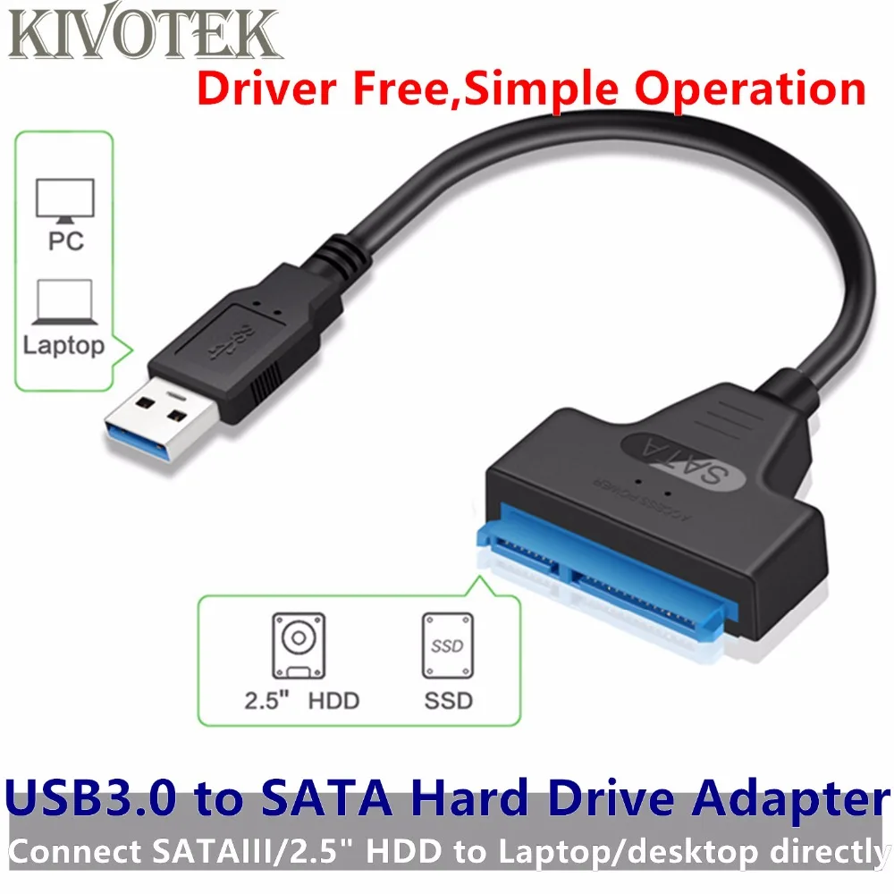 3 шт./лот супер Скорость USB3.0 для жесткого диска с интерфейсом SATA адаптер Внешний