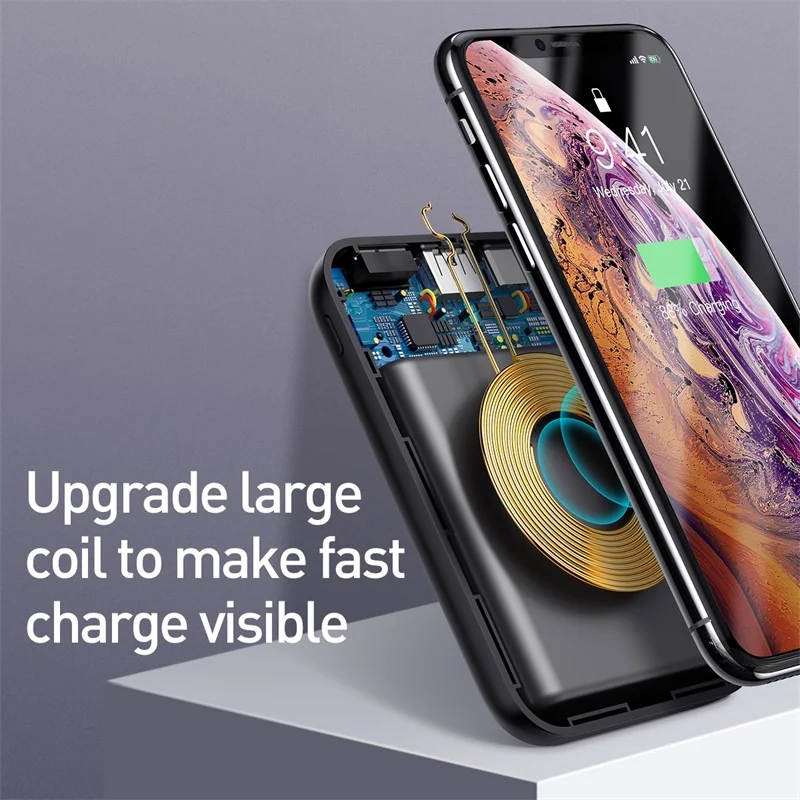 Preise Baseus Quick Charge 3,0 Wireless Power Bank PD QC QC 3,0 10000mAh Qi Drahtlose Ladegerät Power Für Xiaomi Mini externe Batterie