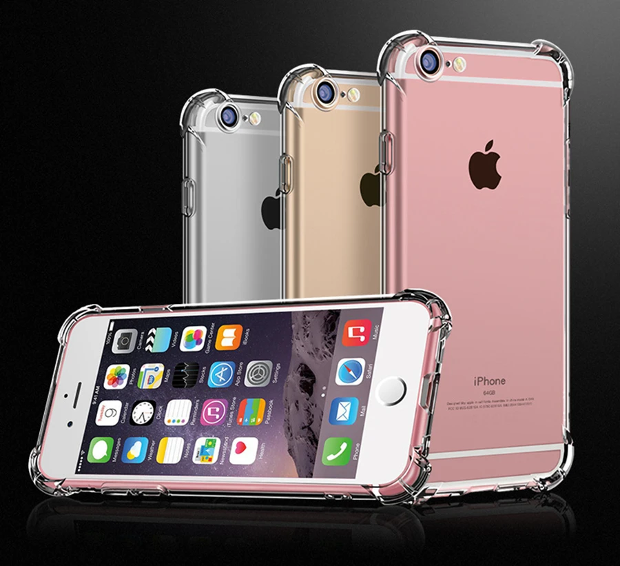 Силиконовый чехол-бампер для iPhone 12 mini 11/12 Pro Max X XS XR SE 8/7/6/6S Plus 5 5S прозрачный |