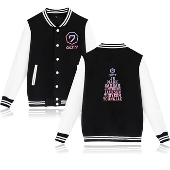 

New 7 GOT Color Jacket Coat Print Men Women Fashion GOT 7 Cotton Baseball Uniform Casual Clothes XXS T0 4XL
