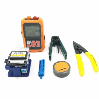 

3 in1 Optical Power Meter Visual Fault Locator Network Cable Test optical fiber tester FC-6S Fiber Cleaver