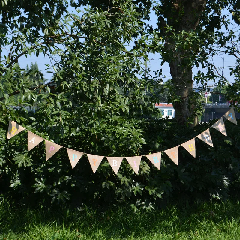 Гирлянда из джутовой веревки для мужчин и женщин на день рождения|garland decoration|burlap