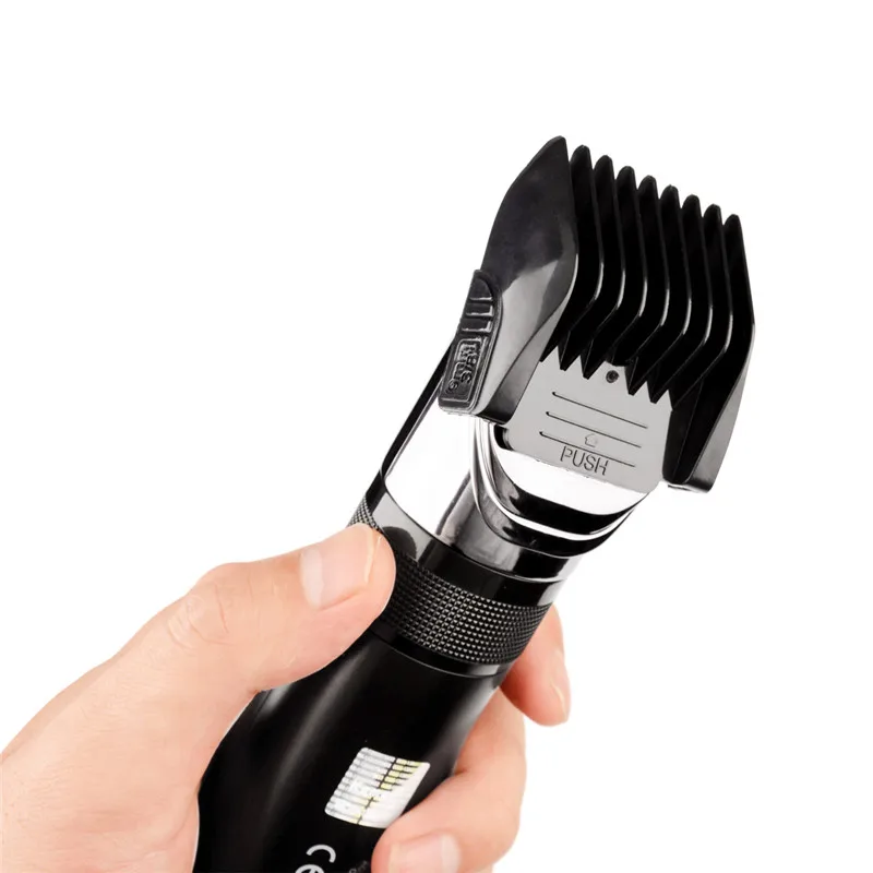 Машинка для стрижки волос титановое керамическое лезвие триммер для волос Электрический триммер для бороды машинка для стрижки волос парикмахерская стрижка+ 4 шт. ограничивающие насадки