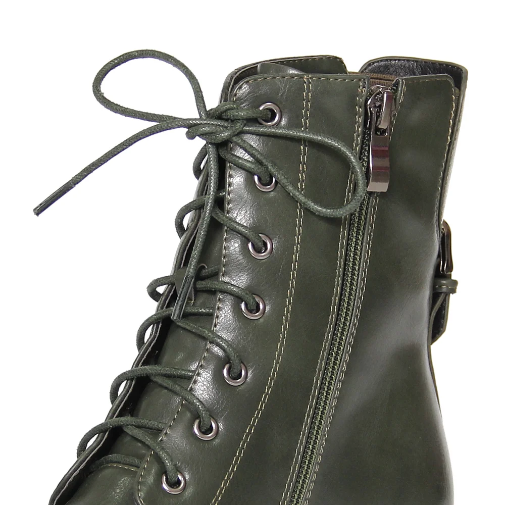 Г., осенне-зимние весенние кожаные оксфорды, зеленые короткие ботильоны женская повседневная обувь ручной работы с коротким мехом на низком каблуке, mujer