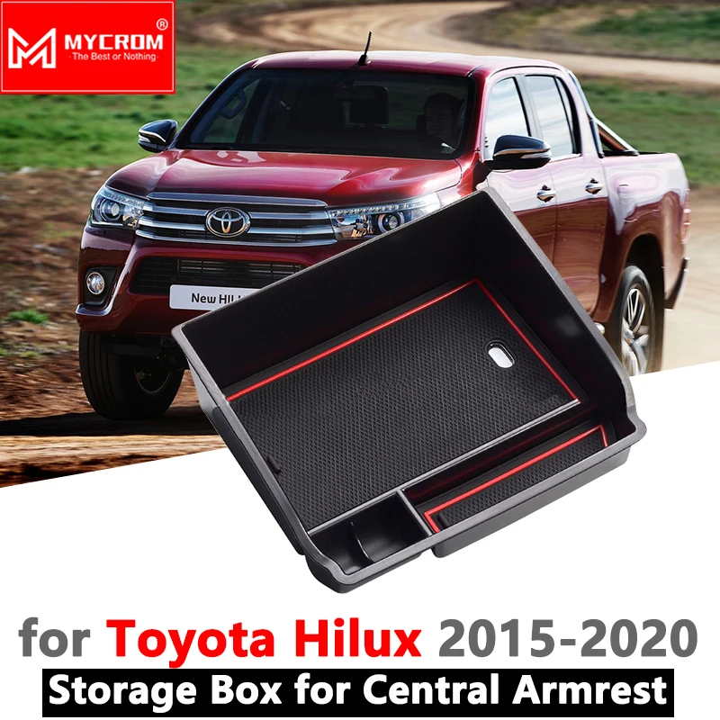 

Armrest Box Storage Car Organizer Accessories for Toyota Hilux SR5 Hilux REVO AN120 AN130 120 130 2015 2016 2017 2018 2019 2020
