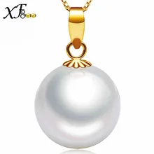 Большой XF800 18 K Круглый натуральный пресноводный жемчуг Цепочки и Ожерелья Подвески ювелирные украшения, покрытие из настоящего желто-Золотой/Au750 11-12 мм свадебный подарок S34