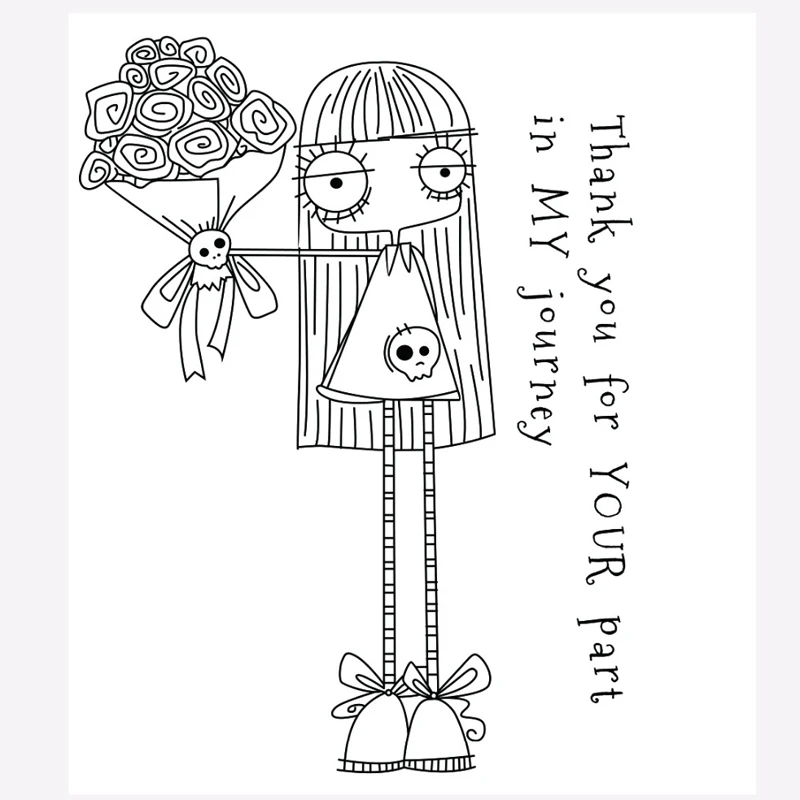 

Transparent Clear Silicone Stamps for DIY Scrapbooking Card Making diy photo album Decorative Cartoon girl Stempel 12