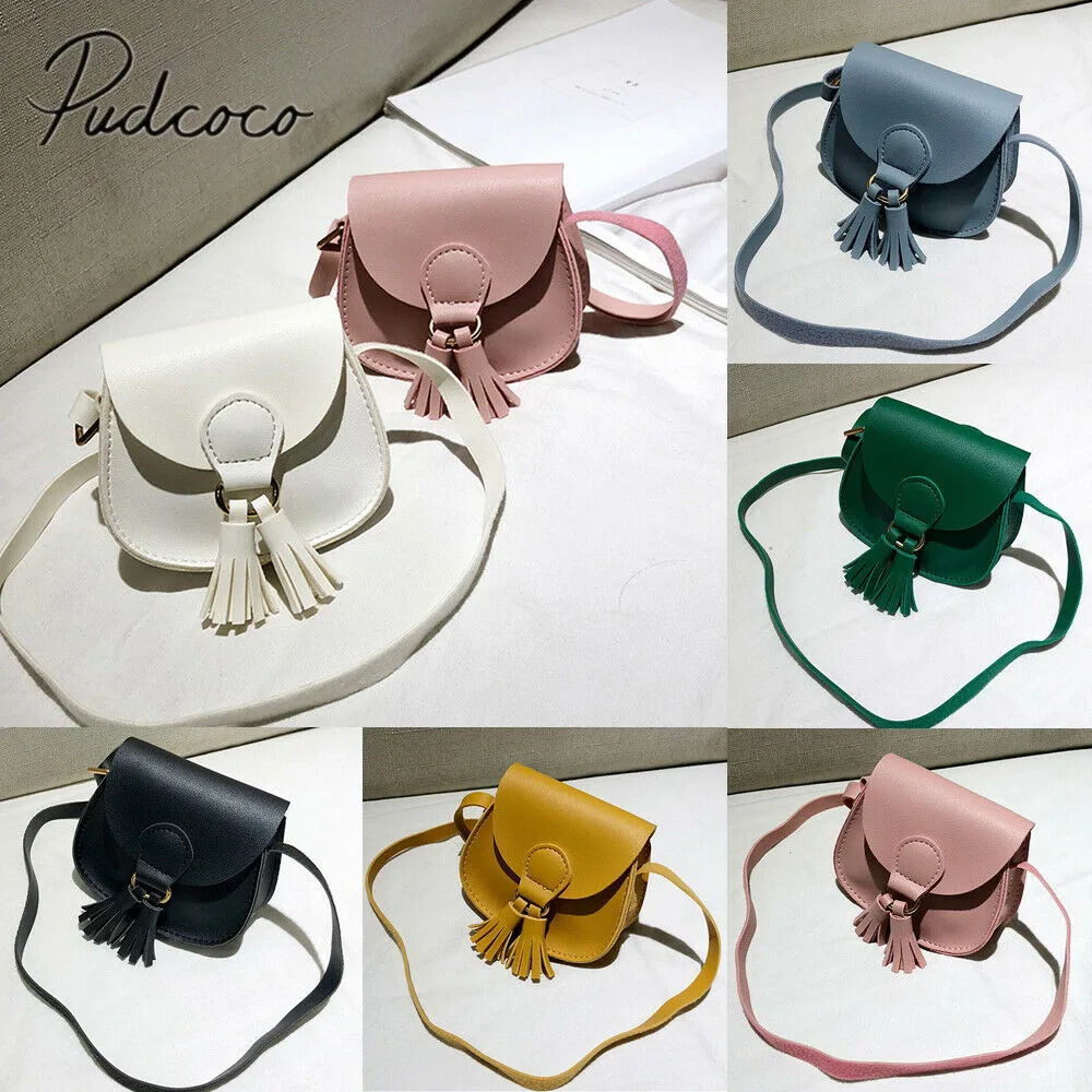 2024 Baby Summer Clothing Women Girls Fashion Small Shoulder Bag Leather Waist Bag Solid Tassel Handbag Ladies Wholesale Gifts