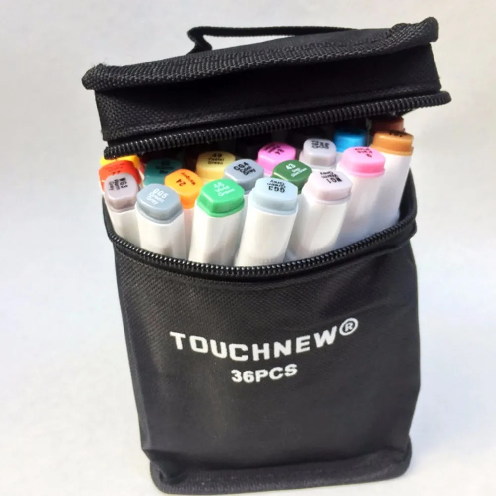 

TOUCHNEW Alcohol oily Mark Pen Two-headed school Students design Hand-painted 60 72 80 Color fine markers manga brush pen
